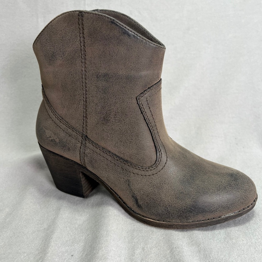 Rocket Dog Sound Off Vintage Worn Ankle Boots‎ Brown Distressed Western Cowboy 8